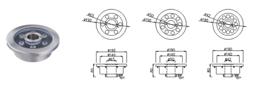 rgb led fountain light 860
